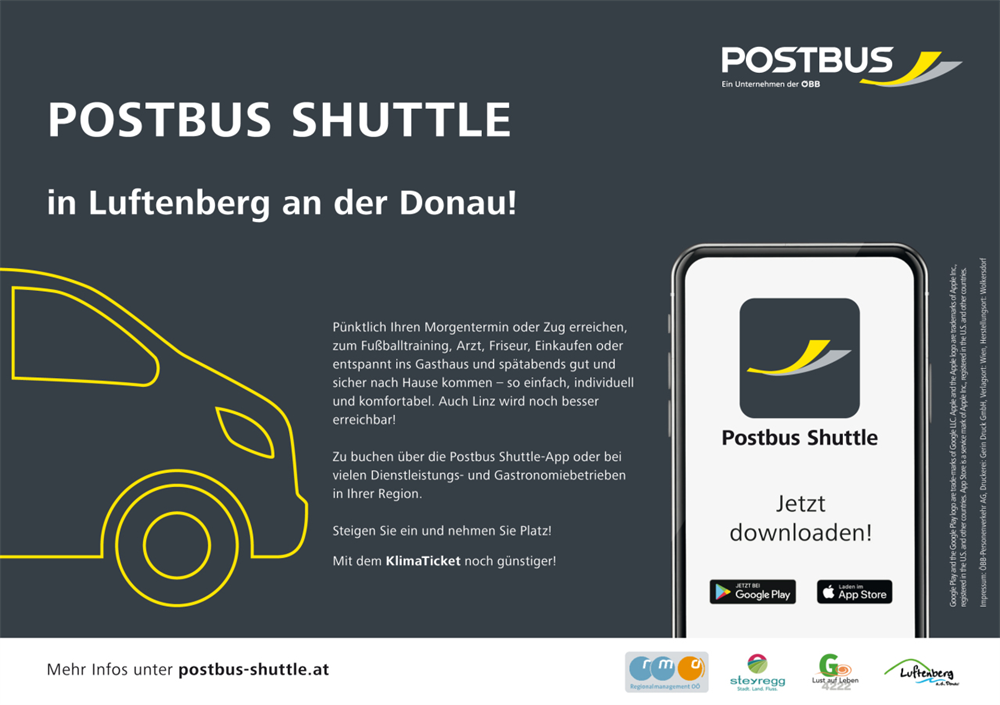 Postbus Shuttle in Luftenberg