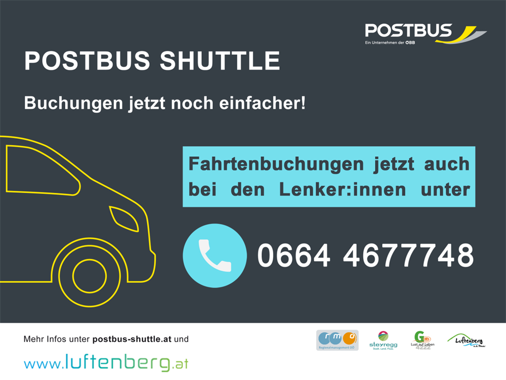 Postbus Shuttle Buchungen jetzt noch einfacher